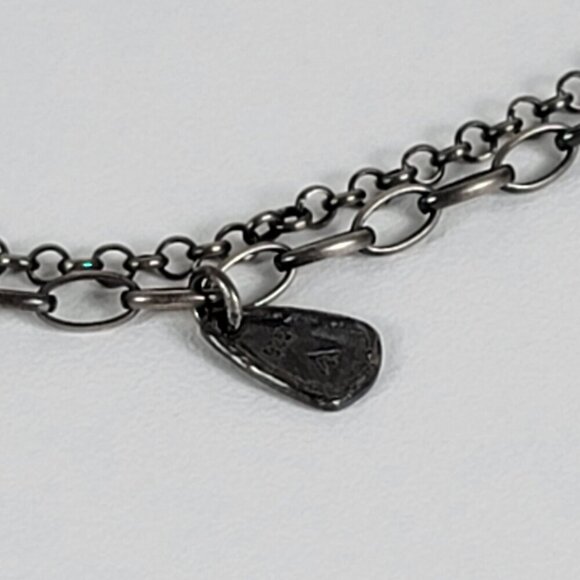 SILPADA OXIDIZED STERLING SILVER 925 PEARL CRYSTAL DROP TASSEL NECKLACE 34" - Picture 9 of 14